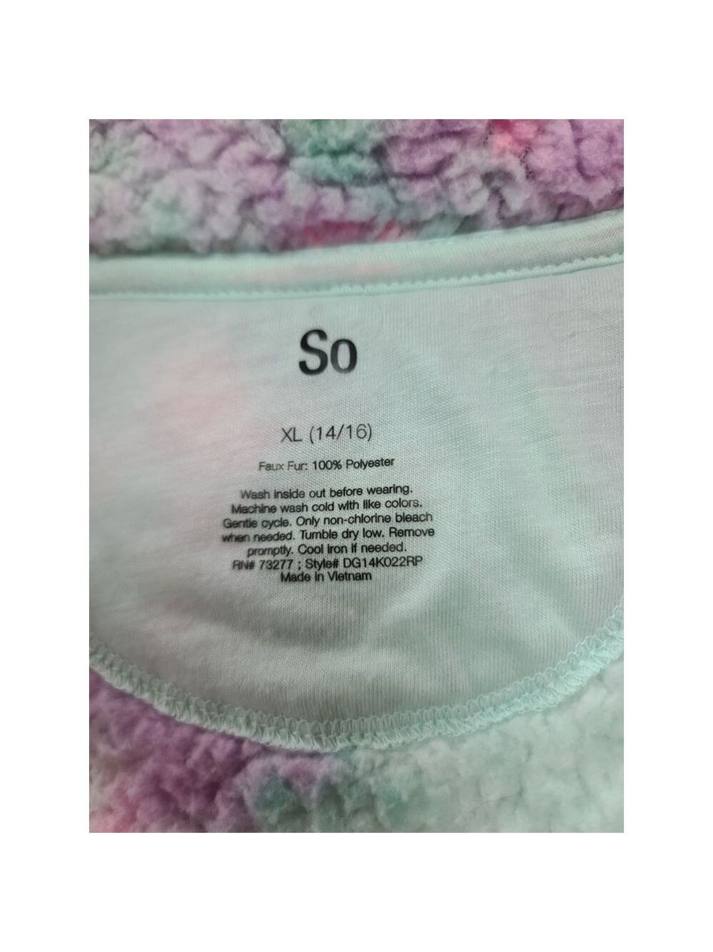 EUC Girls SO 2 piece bundle, sherpa vest 14/16 and a long sleeved shirt size 14 - Picture 4 of 8